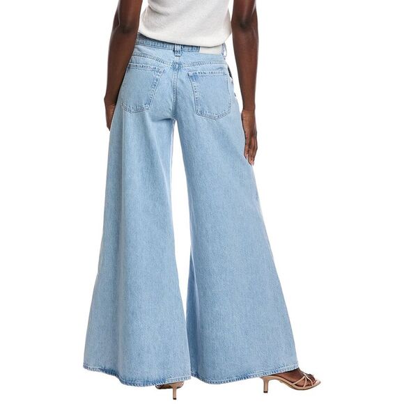 7 For All Mankind Sky Blue Wide Leg Jeans - Picture 2 of 3